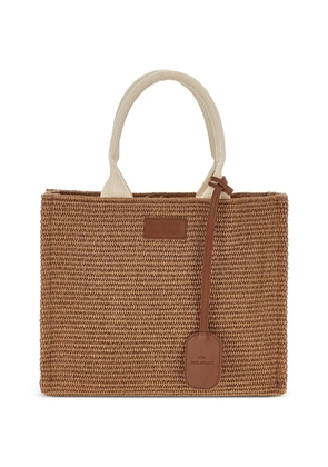 Paul & Shark woven-raffia tote bag - Brown