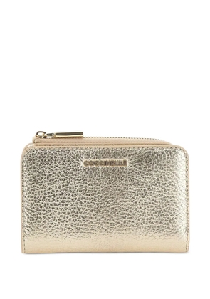 Coccinelle hammered leather wallet - Gold