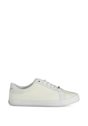 Calvin Klein logo-embossed panelled sneakers - White
