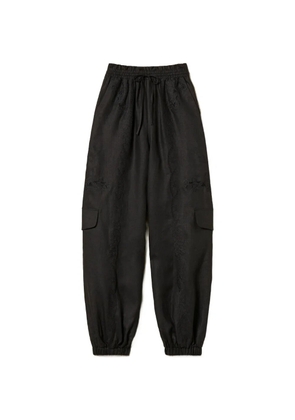 TWINSET drawstring-fastening cargo pants - Black
