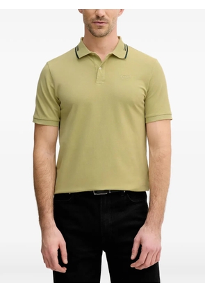 GUESS USA striped collar polo shirt - Green