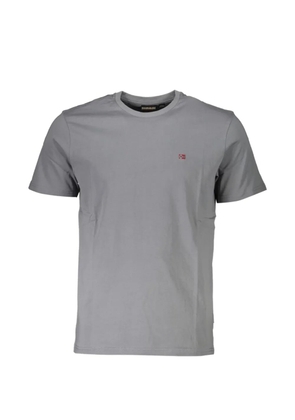 Napapijri embroidered crew-neck T-shirt - Grey