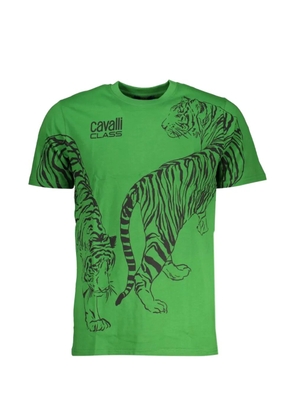Cavalli Class tiger-print T-shirt - Green
