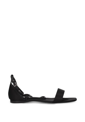 Max Mara crystal-embellished satin sandals - Black