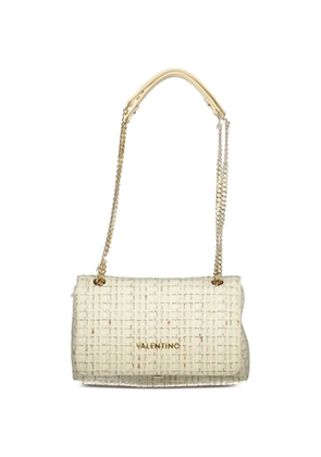 MARIO VALENTINO tweed-effect shoulder bag - White