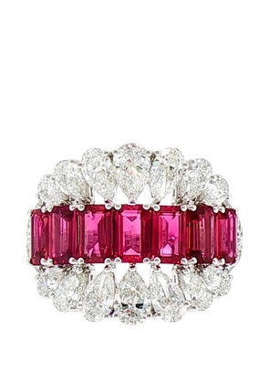 HYT Jewelry ruby and diamond ring - Silver