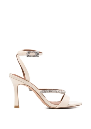 Kurt Geiger London crystal-embellished buckle-fastening sandals - Neutrals