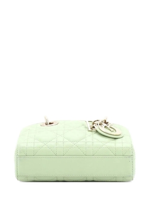 Christian Dior Pre-Owned Lady D-Joy Bag Cannage Quilt Lambskin Micro satchel - Green