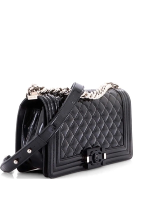 CHANEL Pre-Owned Boy Flap Bag Quilted Plexiglass Patent Old Medium shoulder bag - Black