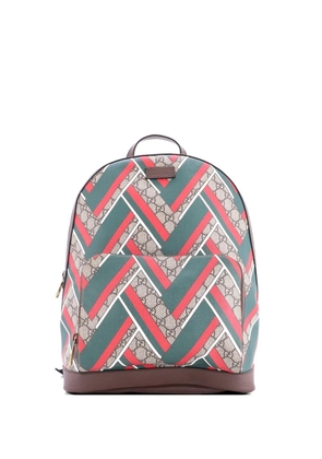 Gucci Pre-Owned Zip Pocket Printed GG Coated Canvas Medium backpack - Brown