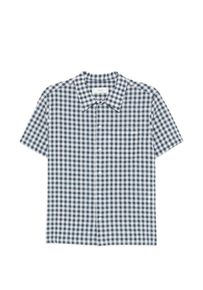 DUNST gingham-pattern pajamas shirt - Blue