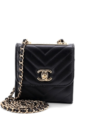 CHANEL Pre-Owned Trendy CC with Chain Chevron Lambskin Small clutch bag - Black