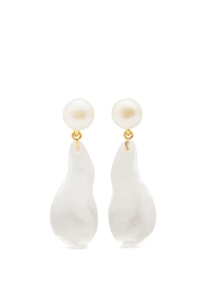 Alexis Bittar Liquid Lucite pearl drop earrings - Gold