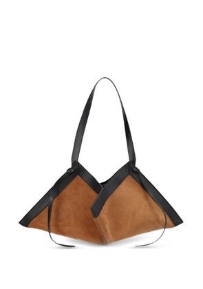 Yuzefi Wonton suede shoulder bag - Brown