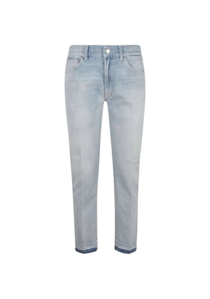 DONDUP Dalia faded-wash raw-cut jeans - Blue