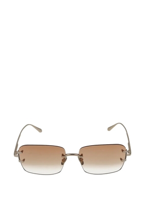 Linda Farrow Sasha rectangle-frame sunglasses - Gold