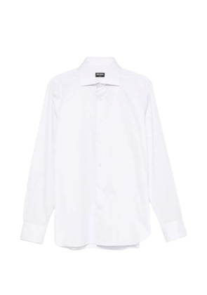 Zegna long-sleeve spread-collar shirt - White