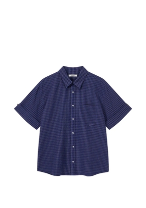 TOMBOY checkered short-sleeve shirt - Blue