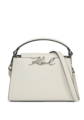 Karl Lagerfeld Signature top-handle crossbody bag - Neutrals
