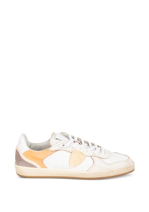 Philippe Model Paris panelled crackle-effect sneakers - Neutrals