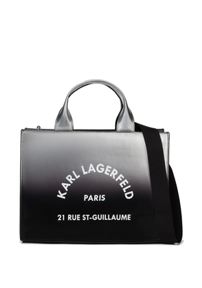 Karl Lagerfeld Rue St-Guillaume dégradé tote bag - Silver
