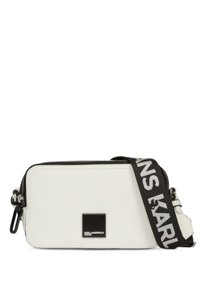 Karl Lagerfeld Jeans logo-plaque camera bag - White