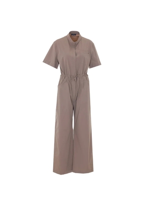 Herno drawstring-waist short-sleeve jumpsuit - Neutrals