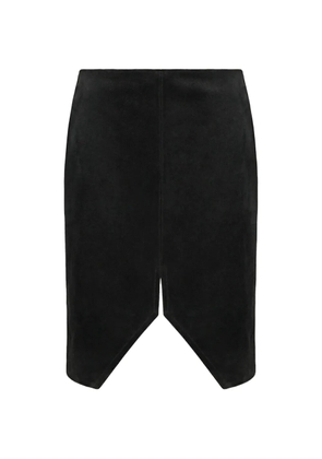 TATUNA asymmetric velvet skirt - Black