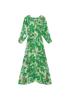 MALIPARMI floral-print midi dress - Green