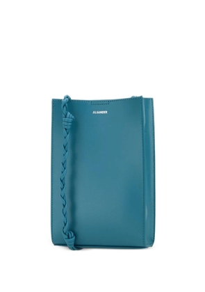 Jil Sander small Tangle braided leather crossbody bag - Blue