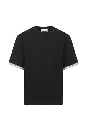 Jil Sander striped-trim t-shirt - Black