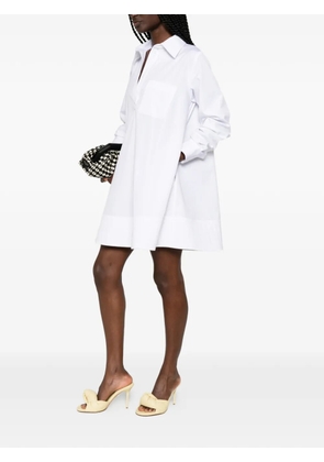 Stella McCartney chest-pocket shirt mini dress - White