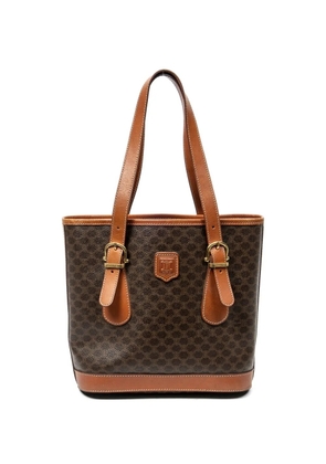 Celine Pre-Owned buckle-detail shoulder bag - Brown