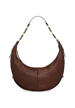 Saint Laurent Saharienne leather shoulder bag - Brown