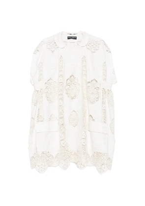 Dolce & Gabbana Pre-Owned 2000s lace-panel mini dress - White