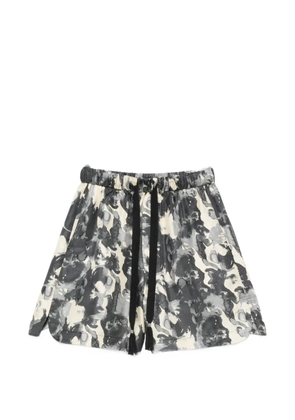 Nanushka abstract-print drawstring shorts - Grey