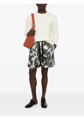 Nanushka abstract-print drawstring shorts - Grey