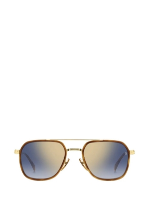 DAVID BECKHAM EYEWEAR geometric-frame sunglasses - Brown