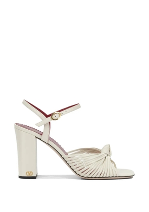 Valentino Garavani Annet knot-detail leather sandals - Neutrals