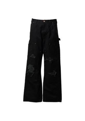 KAMIYA Boro distressed trousers - Black