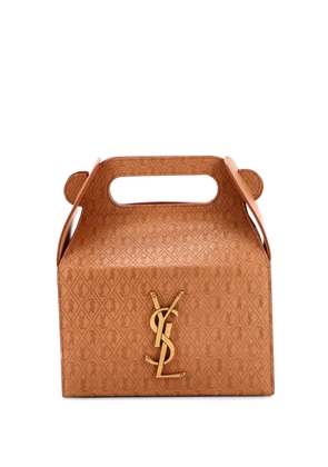 Saint Laurent Pre-Owned Take-Away Box Bag Monogram All Over Leather satchel - Brown