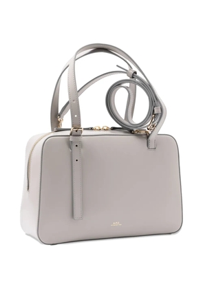 A.P.C. Virginie logo-detail leather tote bag - Grey