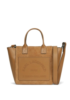 Karl Lagerfeld K/Daily suede-panel tote bag - Neutrals