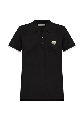 Moncler logo-patch polo shirt - Black