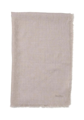 Max Mara Magico fringed scarf - Neutrals