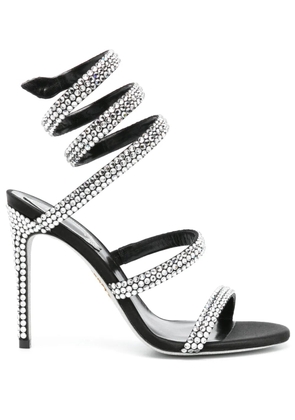 René Caovilla Cleo 105mm rhinestone-embellished sandals - Black