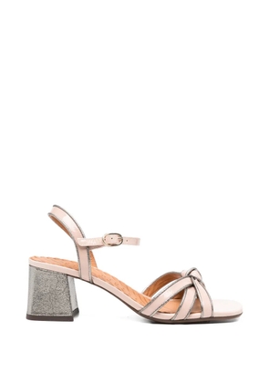 Chie Mihara Leilah knotted patent-leather sandals - Pink