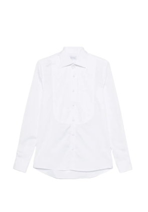 Tagliatore pleated-bib cotton shirt - White