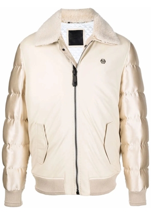 Philipp Plein metallic padded jacket - Neutrals