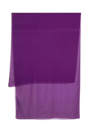 Max Mara finished edge silk scarf - Purple